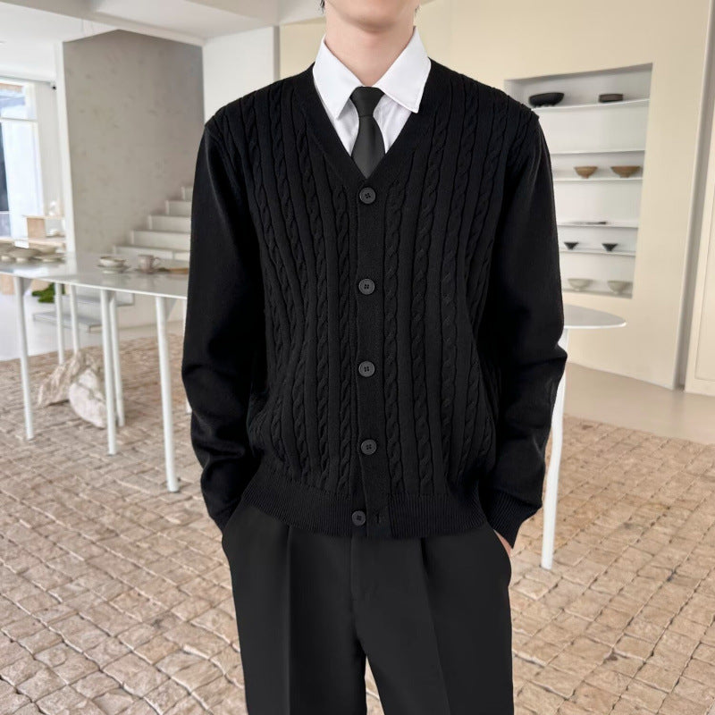 Jersey de punto trenzado de corte ajustado para hombre y mujer