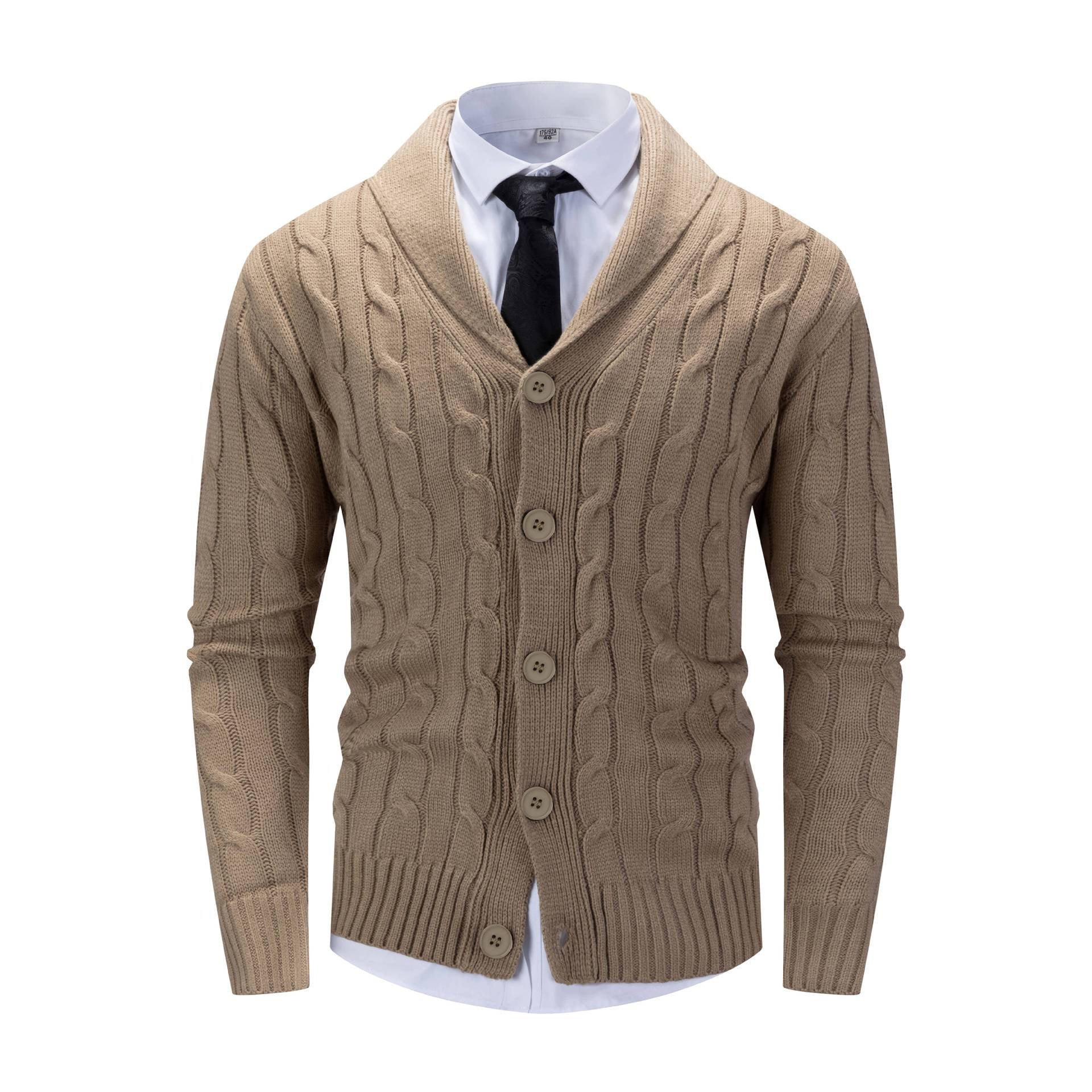 Jersey de punto trenzado de corte ajustado para hombre y mujer