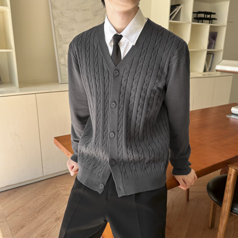 Jersey de punto trenzado de corte ajustado para hombre y mujer
