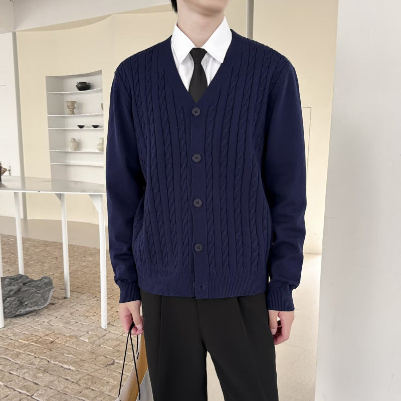 Jersey de punto trenzado de corte ajustado para hombre y mujer